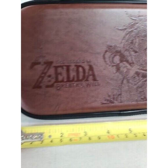 Legend Of Zelda Breath Of The Wild Nintendo Switch Carrying Case Brown Leather - Picture 2 of 7